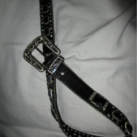 Black Bling Belt - Ladies size L OUT of Stock