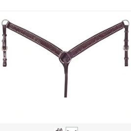 SET Leather Breastcollar & Headstall with Spots