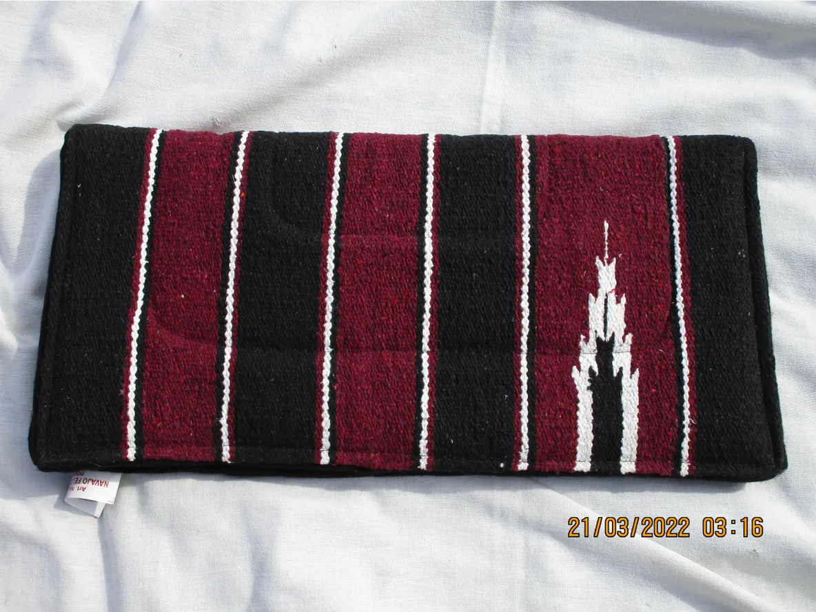 Burgundy-Black Navajo Pony Saddle Pad