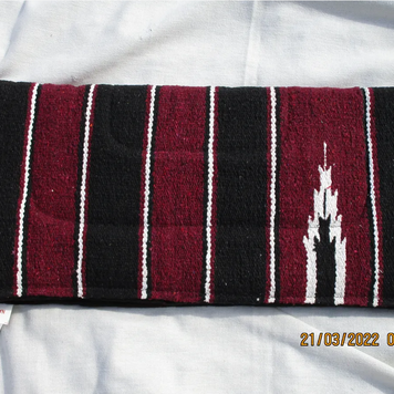 Burgundy-Black Navajo Pony Saddle Pad