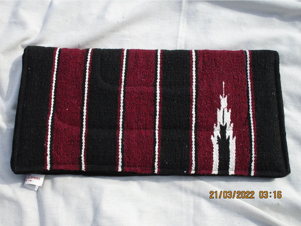 Burgundy-Black Navajo Pony Saddle Pad