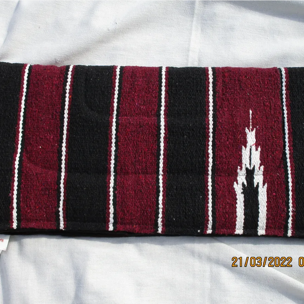 Burgundy-Black Navajo Pony Saddle Pad