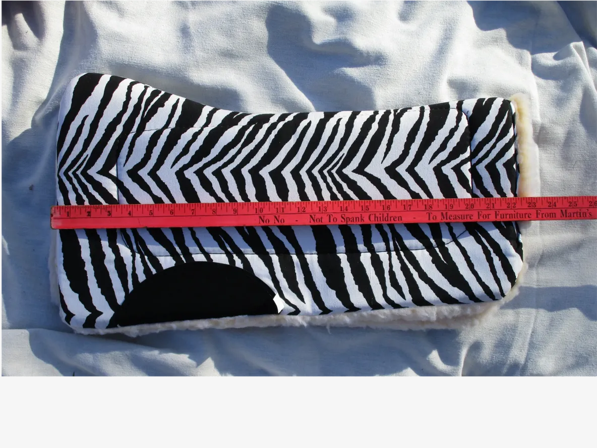 Contoured Zebra Pony Saddle Pad