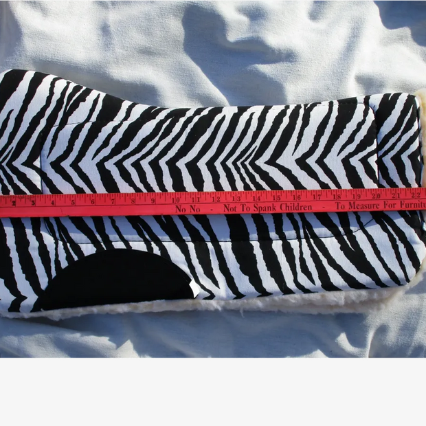 Contoured Zebra Pony Saddle Pad