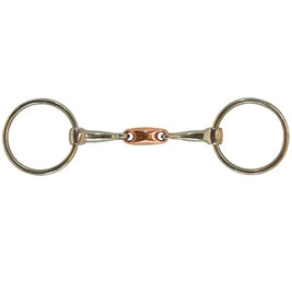 Copper Oval Link Loose Ring Snaffle Bit 4 3/4