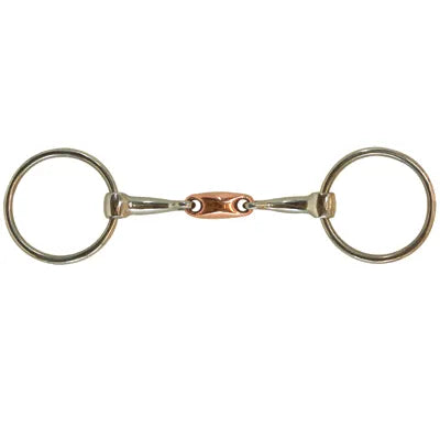Copper Oval Link Loose Ring Snaffle Bit 4 3/4