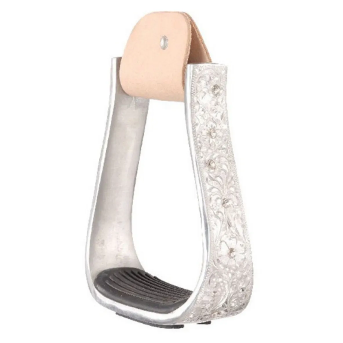 Engraved Stirrup with Crystals