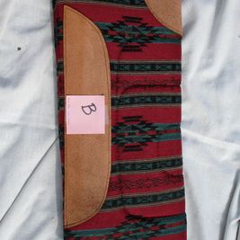 Herculon Pony Pad, Red with Wear Leathers