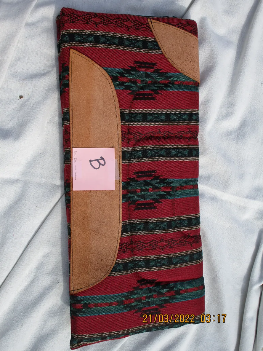 Herculon Pony Pad, Red with Wear Leathers