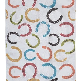 Colorful Horseshoes Flour Sack Kitchen Towel