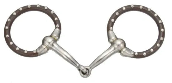 Offset Dee Bit with Brown rings and Dots 3 1/2