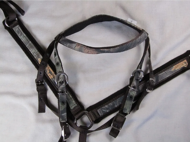 Pony Nylon Camo Set, Headstall - Breastcollar - Rope Rein