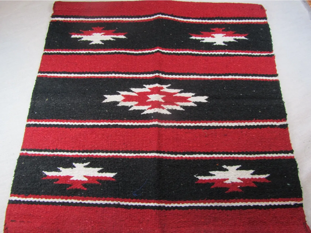 Sierra Navajo 26" x 26" Saddle Blanket Red