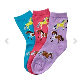 Pony Socks, Youth size 5-7 3-Pack