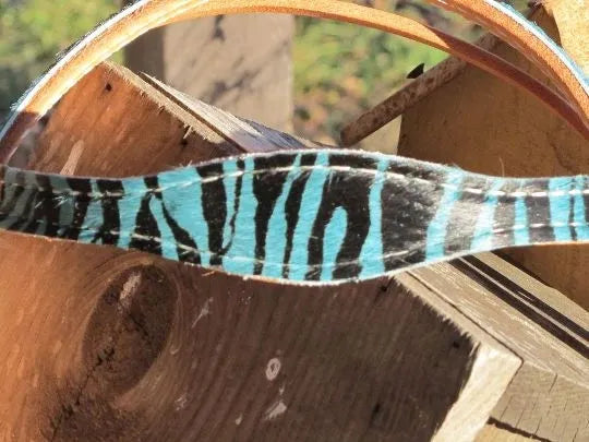 Turquoise Zebra Brow Headstall & Breastcollar