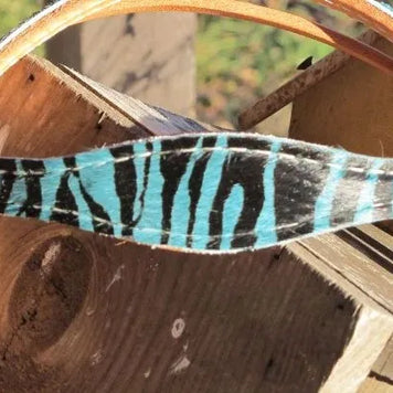 Turquoise Zebra Brow Headstall & Breastcollar