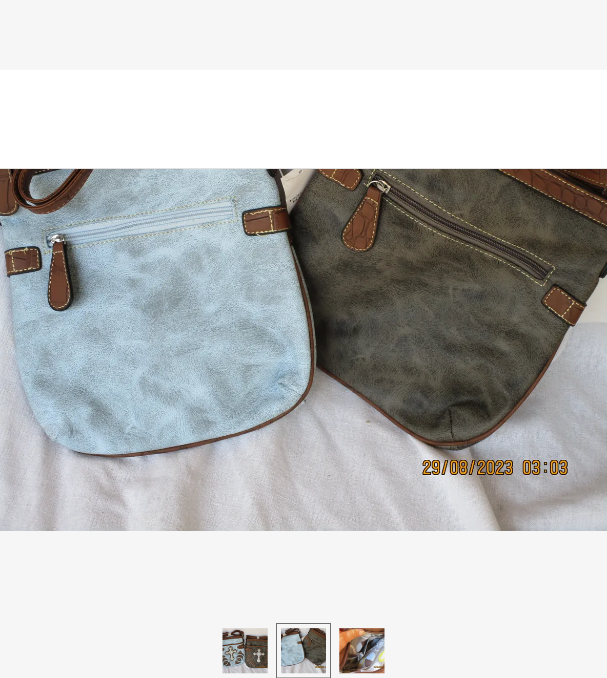 Purse with Silver & Crystal Cross