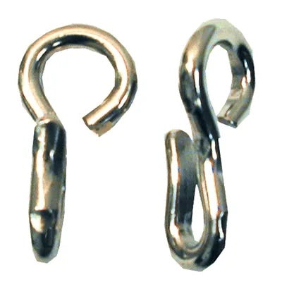 Stubby Curb Chain Hooks - Pair