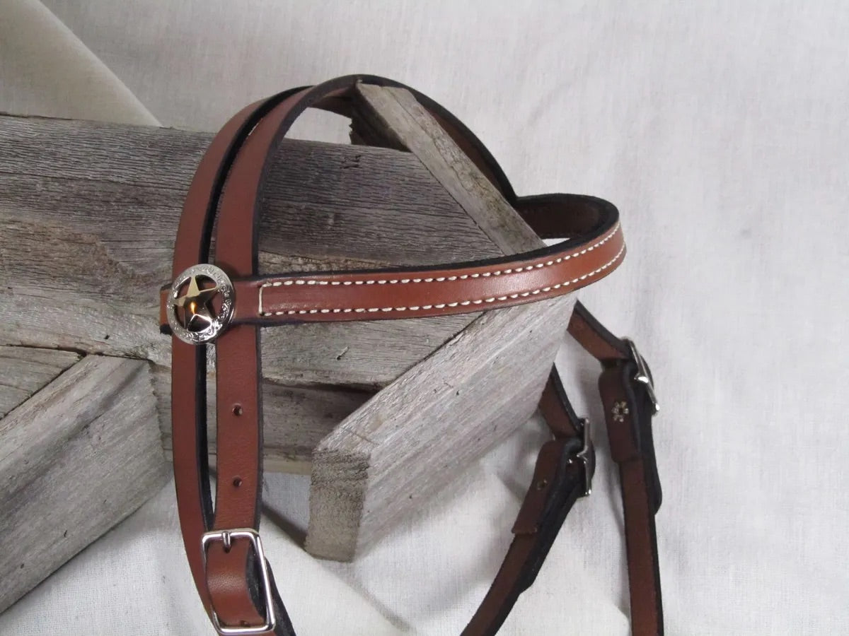 Leather Headstall PONY, 3 Colors EM