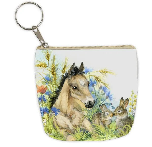 Coin Purse. Pony and Bunnies
