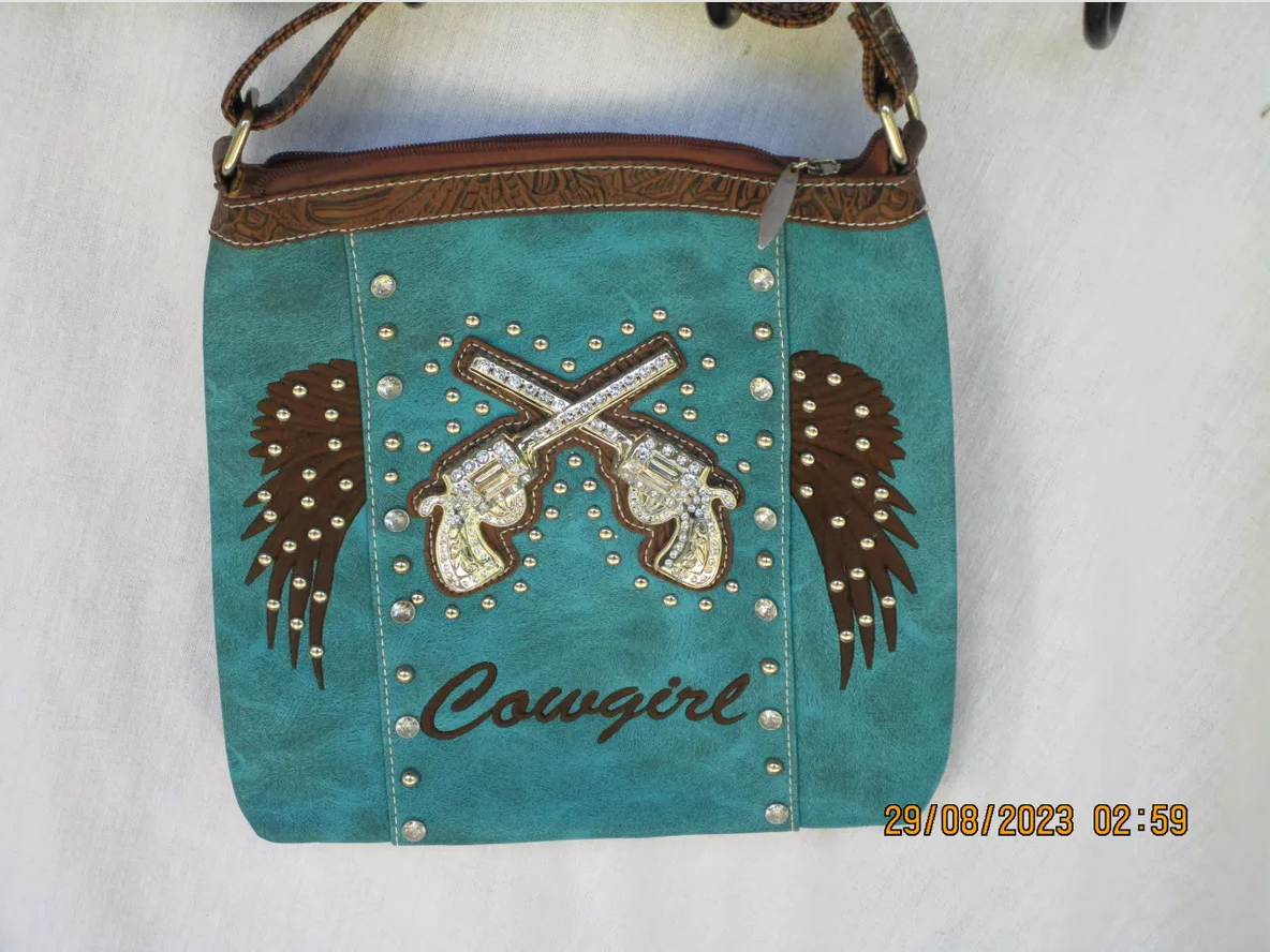 Crossed Pistols & Wings Purse