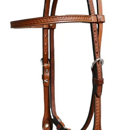 Basketweave Headstall or Breastcollar in Toast or Golden
