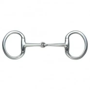 Eggbutt Snaffle, Flat Rings, Stainless Steel - 3 1/2", 3 3/4", 4", 4 1/2"