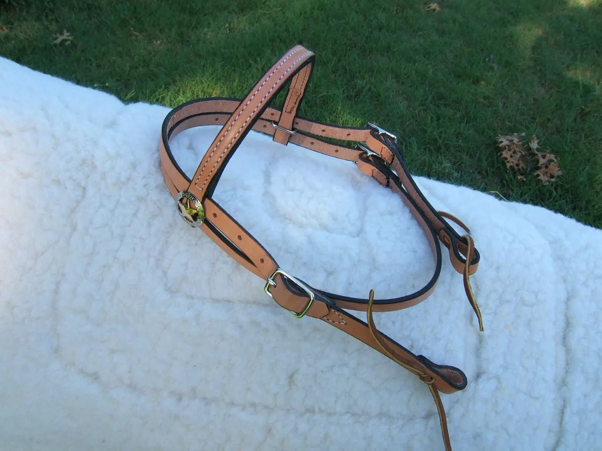 Leather Headstall, LARGE PONY, 3 Colors