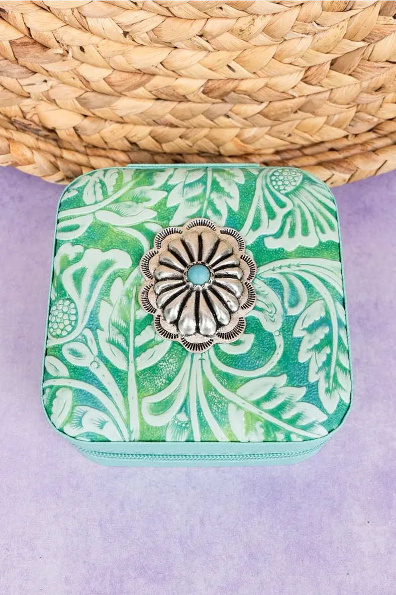 Jewelry Box Turquoise and Concho