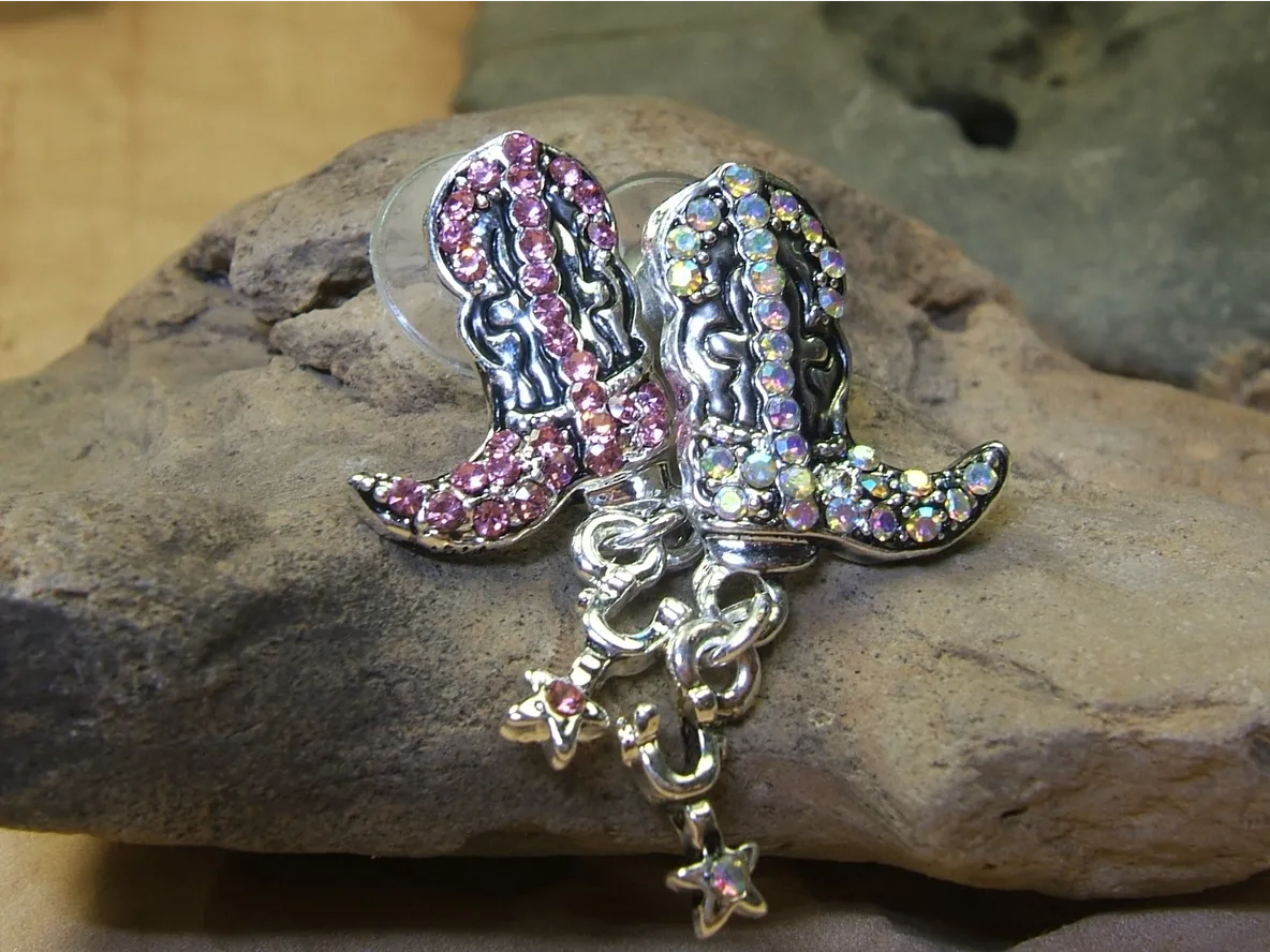 Pink Cowboy Earrings