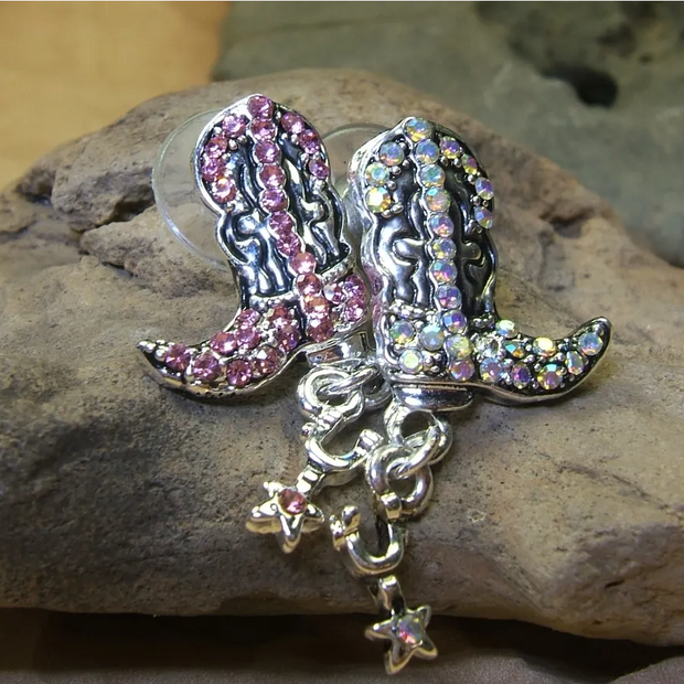 Pink Cowboy Earrings
