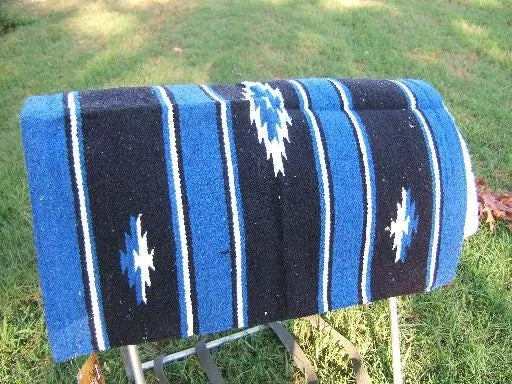 Sierra Navajo 26" x 26" Saddle Blanket Royal Blue