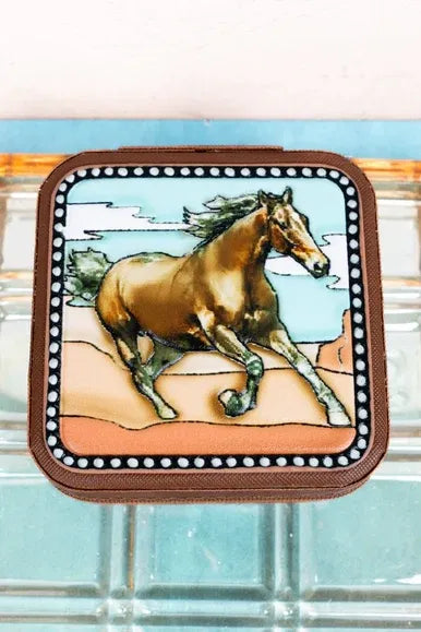 Jewelry Box with Running Horse