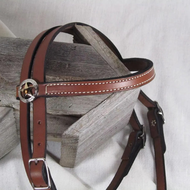 Leather Headstall MINIATURE, 3 Colors $