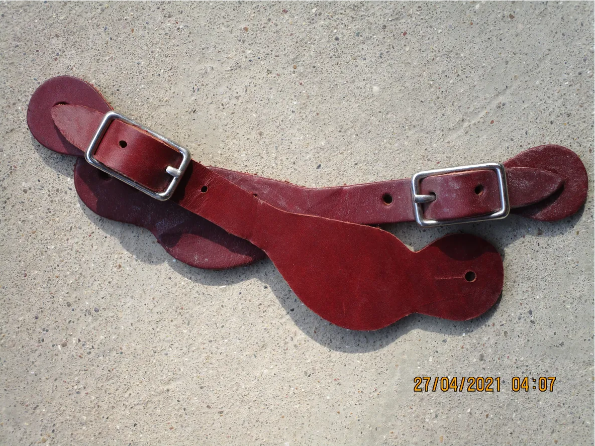 Youth Plain Leather Spur Straps
