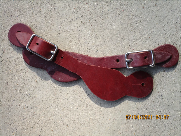 Youth Plain Leather Spur Straps